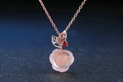 Pendentif / Collier Rose Hibiscus Pendentif Collier