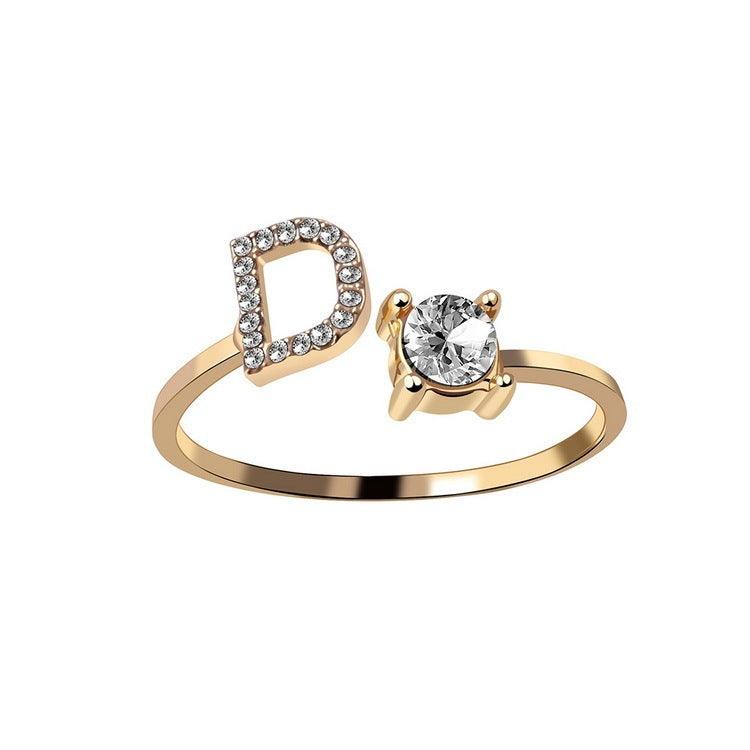 Bague Lettre - La Boutique du Bonheur