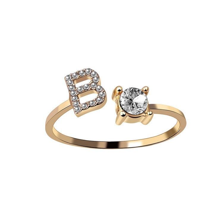 Bague Lettre - La Boutique du Bonheur