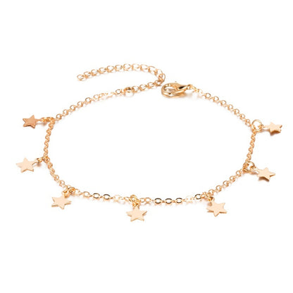 Bracelet cheville Etoile ou coeur La Boutique du Bonheur