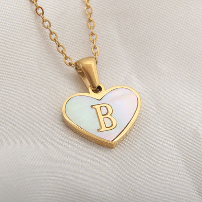 Collier Coeur 26 lettres au choix La Boutique du Bonheur