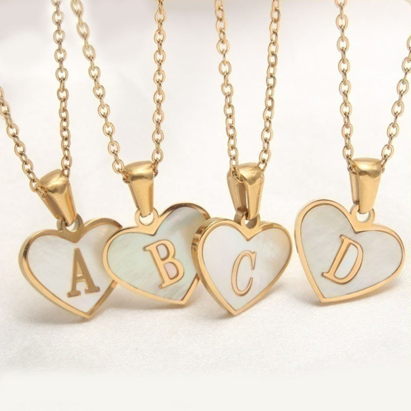 Collier Coeur 26 lettres au choix La Boutique du Bonheur