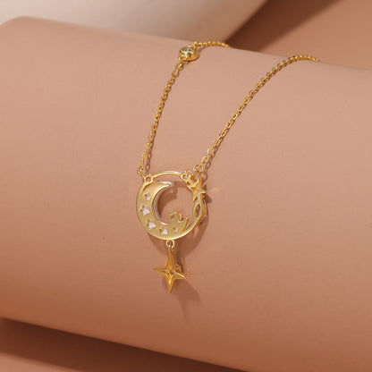 Collier Étoile Lune La Boutique du Bonheur